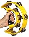 YMC Half Moon EZ Grip Tambourine 20 Jingles - Yellow