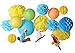 paper jazz 16pcs Parrot Tropical Birds Honeycomb Paper Pom Poms Lanterns for Wedding Birthday Summer Beach Seaside Hawaiian Luan Tiki Party Decorations Yellow Blue Green Color (Parrot kit)