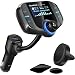 Sumind Wireless Radio Adapter, Car Bluetooth Fm Transmitter, Bluetooth Car Transmitter 1.7 Inch Display, QC3.0/2.4A Dual USB Ports, AUX Output, Mp3 Player with Magnetic Mount and Plate primary