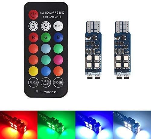 Xinfok T10 W5W RF Control RGB Led Car Clearance Lights RGB T10 LED 194 168 Bulb Remote Interior Car Lighting Source Car Styling