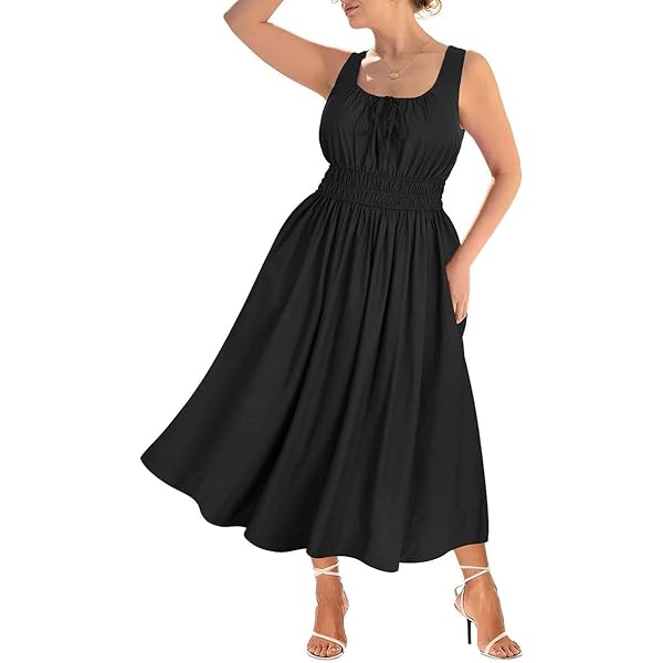 RITERA Lady's Dress Plus Size Summer Ruffle Sleeve Blue Floral V Neck Maxi  Dress Flowy Smocked Boho Dresses with Pockets Cocktail Dresses Party  Sundresses XL 14W 16W at Amazon Women's Clothing store