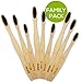 9 Pack Mao Bamboo Toothbrushes for Kids and Adults | The Ultimate Natural and Organic Wood Toothbrush For Your Family | Comes in 3 Sizes with Eco-Friendly Charcoal Medium Bristles, Sustainable Living 2019