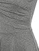 Lotusmile Casual Dress,Womens Elegant Dress A Line Cap Sleeve V Neck X-Large, Dark Grey