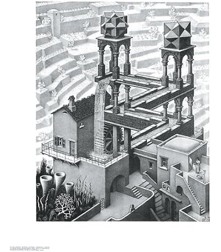 MC・エッシャーEscher『昼と夜（Day and Night）』額装ポスター M.C. Escher mcエッシャー Day&Night 昼と夜 Day & Night” large