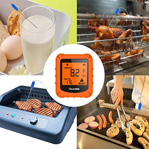 SHANGRI-LA Meat Thermometer Wireless Digital Smart BBQ Grill Accessories for Smoker Electronic Cooking Remote Monitor High Temperature Thermometer for Easy Cooking