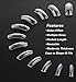 Makartt 120PCs/Case Poly Nail Extension Gel Dual Forms Nail Builder Extension Gel Nail Mold Clear Full Cover False Nail Tips Hybrid Gel Dual Forms Acrylic Nail Forms with Scale A-10