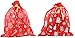 Iconikal Large Santa Claus Gift Present Sack, Red, 35 Inch x 44 Inch, 2-Pack