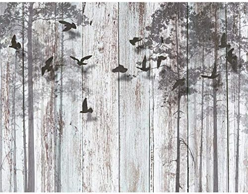 Wallpaper 3D Wall Mural Large Custom -Abstract Wood Look Wallpaper,400Cmx280Cm- Non Woven Premium Wall Decoration- Art Print Poster Picture Photo -Hd Print Modern Decorative