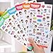 ONOR-Tech 6 Sheets Happy Life Cute Lovely Girls Decorative Adhesive Sticker Tape / Kids Craft Scrapbooking Sticker Set for Diary, Album