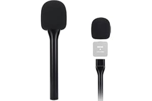 SUNMON Interview Microphone Handle for RODE Wireless GO II/PRO/ ME and DJI 2 Mic, Interview GO Handheld Adapter with 1/4" Thr