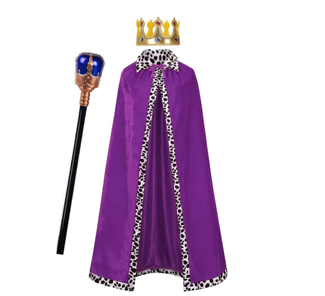 3 Packs Adult King Robe Halloween Costume Medieval