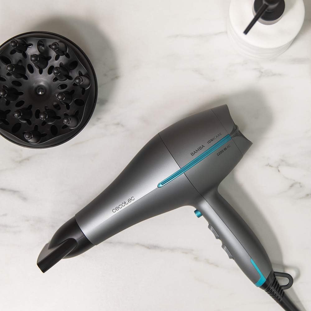 Cecotec Secador de pelo Iónico Bamba IoniCare 5300 Maxi Aura con (2,8 m,  Negro) | eBay