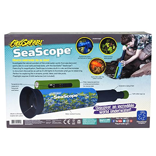 Educational Insights GeoSafari SeaScope, Explore Underwater Without Getting Wet, Includes Magnifier & LED Flashlight, Ages 8+