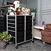 EaseOffice 12-Drawer Rolling Storage Cart with Heavy Duty Chrome Steel Frame for Home, Office, Beauty Salon and More, Black