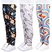 LUOUSE Girls Stretch Leggings Tights Kids Pants Plain Full Length Children Trousers, Age 4-13 Years