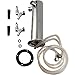 KegWorks Double Tap Draft Beer Tower, Stainless Steel, 3