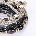 Starshiny Bohemian Beads Multi Strand Textured Stackable Bangle Bracelet Set