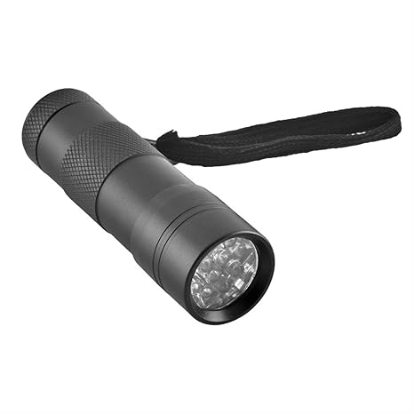 Georges UV LED Taschenlampe mit 12 LEDs inklusive Batterien