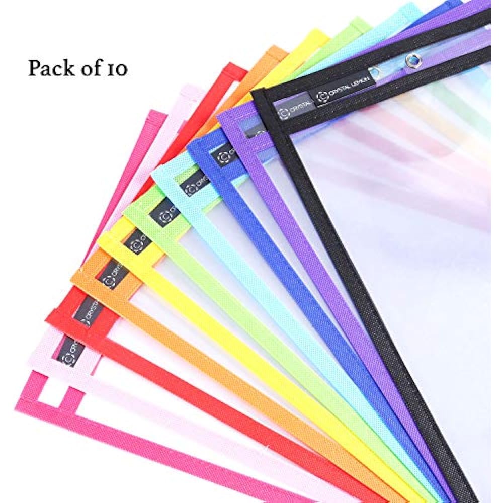 Download Pack Of 10, Multicolored Dry Erase Pockets, X 14, School Supplies For Teachers, | eBay