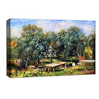 Canvas Wall Art Landscape at Beautiful by Pierre-Auguste Renoir Canvas Prints Home Artwork Decoration for Living Room,Bedroom - 12x18 inches