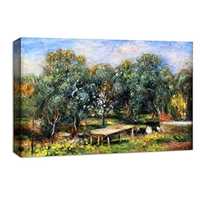 Canvas Wall Art Landscape at Beautiful by Pierre-Auguste Renoir Canvas Prints Home Artwork Decoration for Living Room,Bedroom - 12x18 inches