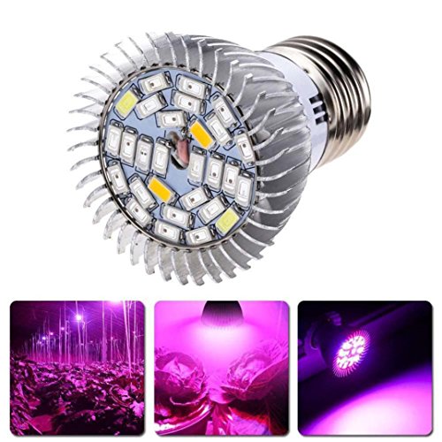 Staron 28W E27 LED Grow Lights, Indoor Plants Flower Veg Full Spectrum Growing Bulb (White)