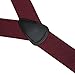 CTM Men's Elastic Button End Dress Suspenders with Silver Hardware, Black