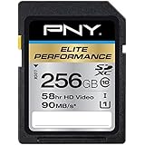 PNY  Elite Performance 256GB High Speed SDXC Class 10 UHS-I, U1 Up to 90MB/sec Flash Card - P-SDX256U1H-GE