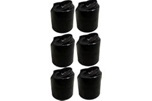 Bark and Lindy PP Plastic Disc Top Caps, 28/410 Replacement Press Caps, Black (6)