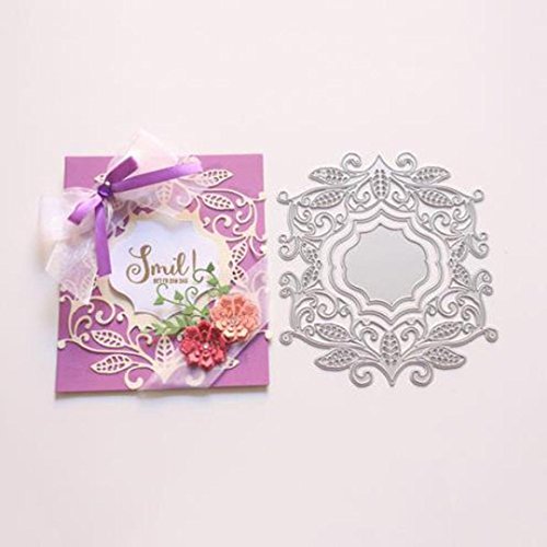 Jiayit Hot Sale Cutting Dies for Card Making, Love Flower Metal Cutting Dies Embossing Die Cuts Scrapbooking Dies Metal Cut For Card Present DIY Wedding Greeting Card (E)