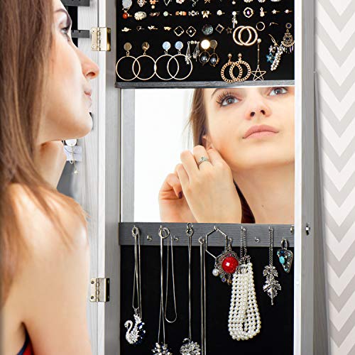 Titan Mall Jewelry Armoire Standing Jewelry Organizer Jewelry with Frameless FullLength