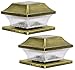 Sogrand Solar Post Cap Lights Outdoor 4 x 4 Vinyl Bronze Lantern for 4x4 5x5 Wood or PVC Posts Bright 15 Lumens Fence Light Warm White LED Deck Lighting Waterproof Porch Caps Lamp Dusk to Dawn 2Pack