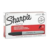 Sharpie Permanent Marker, Fine Point, Black (30001) (48 Markers)