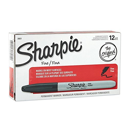 Sharpie Permanent Marker, Fine Point, Black (30001) (48 Markers)