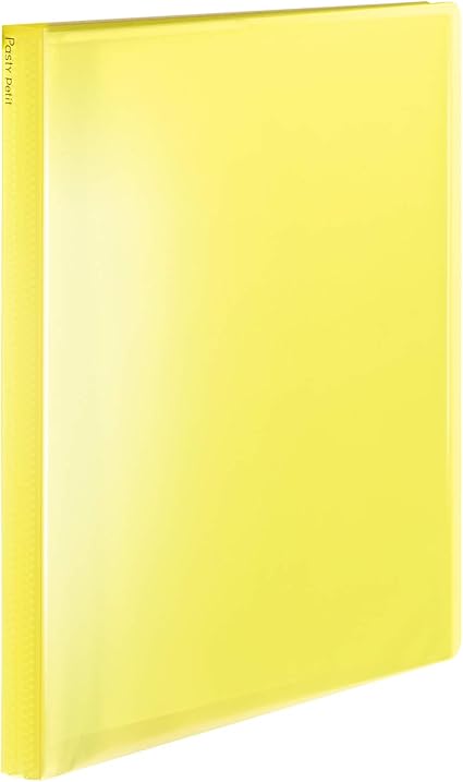 Amazon プラス クリアファイル 縦 40ポケット Pasty プチ 98 486 レモンイエロー クリアホルダー 文房具 オフィス用品