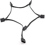 ZRM&E SATA 15-Pin Power Adapter Line Large IDE 4P Male to 5 SATA 15 Pin Female Power Extension Cable Splitter IDE to SATA Connector