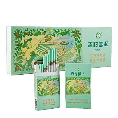 Green Tea Herbal Cigarettes Menthol Fruit Tea Smoke, Black Tea Jasmine