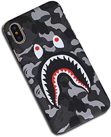 Cell Phone Sleeves Protect Case For Iphone X Night Luminous Art Painting X Slim Cover Thin Hard PC (Shark Green X)