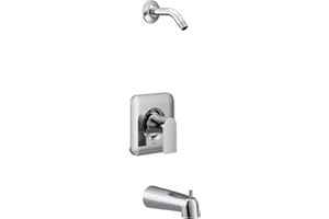 Moen T2473NH LX Genta Posi-Temp One-Handle Tub/Shower Trim Valve Without Showerhead, Chrome