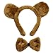 SeasonsTrading Brown Bear Ears & Bow Tie Costume Set ~ Halloween Costume Kit