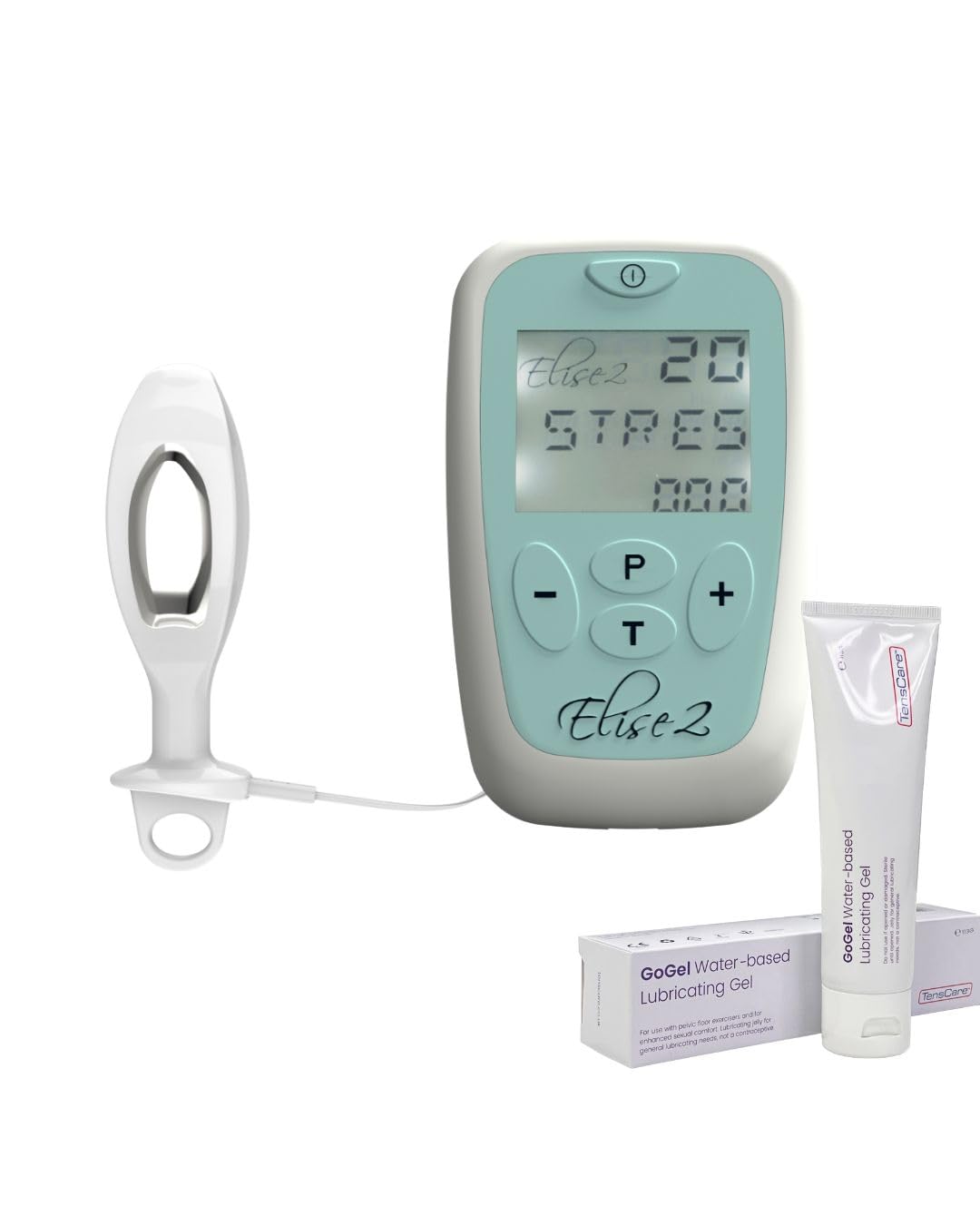 TensCare – Elise, Pelvic Floor Exerciser with Rechargeable Li-ion Battery & Go Gel Water Based Lubricant 100ml