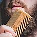 Striking Viking Sandalwood Beard Comb & Case - Pocket-Sized Grooming Tool with Fine & Coarse Teeth, Perfect for Use with Balms & Oils
