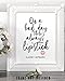 On a Bad Day There's Always Lipstick - Audrey Hepburn Quote, Make Up Bathroom Print and Fashion Wall Art, Motivational Girly Wall Decor, Feminist Gift Idea, 11x14 Unframed Typography Art Print Poster