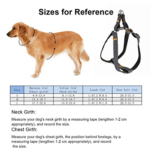 image for POWEROWL Dog Harness 4 in 1 Safety Harness Easy On/Off Adjustable No-P