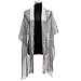 1920s Gatsby Weddings Evening Scarfs,Sheer Glitter Sparkle Piano Shawl Wrap, Silver, One Size