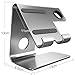 ZVEproof Desktop Cell Phone Stand, Aluminum Phone Dock Cradle Tablet Stand Holder, for Switch, iWatch, iPad, E-Reader, Mobile Phone, Android Smartphone, iPhone 12 Pro Max/11/X Accessories Desk - Grey
