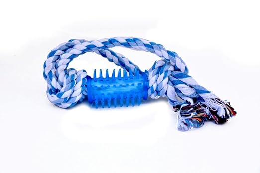 Pets Empire Cotton and Rubber Dog Chew Rope Pet Tough Toy for Small to Medium Dogs Tug of War