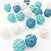 Dealbeta Battery Handmade Rattan Ball String Lights 20 Warm White LED Christmas Indoor String Fairy Lights for Bedroom, Wedding, Party [ Rattan Ball's Diameter:5cm/2.04 in ] -- Lake Green