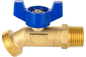 EFIELD 1/4-Turn Outdoor Spigot, Sillcock Hose Bibb Valve 1/2" Male NPT Inlet ×3/4" Male GHT Threaded Garden Hose Outlet/Connector,(SILLCOCK045)