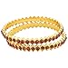 Khushi Purchase Women's Gold Finish Kempu Bangle Set Gold